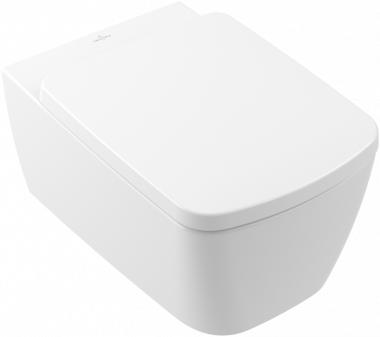 Komplektas VILLEROY&BOCH WC Subway 3.0 Twist-Flush su dangčiu, kvadratinis dizainas 